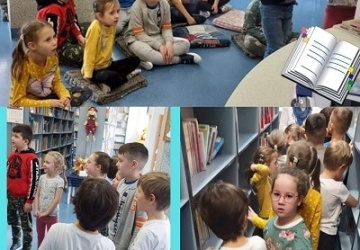 Powiększ obraz: Wycieczka 6 latków do biblioteki szkolnej